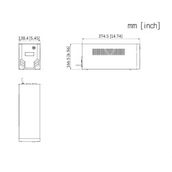 UPS 2000 VA Line-interactive toiteallikas puhta siinuse ja LCD-ekraaniga DAHUA PFM3350-2000L