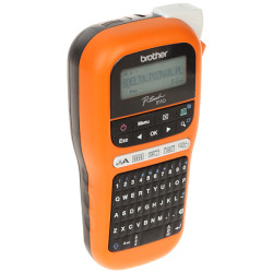 Taşıma çantalı ve güç adaptörlü lamine etiket yazıcısı Brother PT-E110VP-PACK