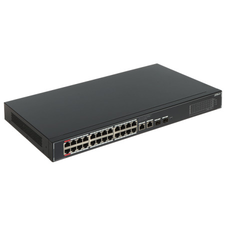 24-portový PoE SFP spravovateľný switch pre IP CCTV monitoring DAHUA SG4028LP