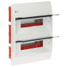 Unterputz-Elektroverteiler 24 Module 2x12 IP40 weiß Rauchglastür Sicherungsgehäuse EPN Elektro-Plast Nasielsk ELEGANT-2X12/PT/W/