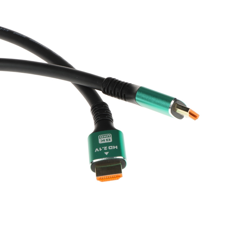Kabel 2.1 8K 60Hz 4K 120Hz 20m Ultra High Speed Pozlaćeni Audio Video kabel HDR eARC čvrst crni Delta Multimedia HDMI-20-V2.1/8K