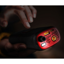Mini compresor portabil cu acumulator functie powerbank lanterna LED manometru digital USB-C accesorii Xblitz XB-AIRMASTER