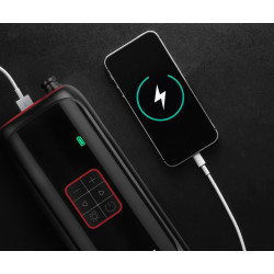 ポータブルミニ充電式コンプレッサー パワーバンク機能 LEDライト デジタル圧力計 USB-C アクセサリー Xblitz XB-AIRMASTER