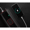 เครื่องปั๊มลมไฟฟ้าพกพาขนาดเล็ก พร้อมฟังก์ชันพาวเวอร์แบงค์ ไฟฉาย LED เกจวัดแรงดันดิจิทัล USB-C และอุปกรณ์เสริม Xblitz XB-AIRMASTE