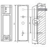 קורא קרבה RFID MIFARE 13.56MHz RS-485 RACS 5 חיצוני IP65 בקרת כניסה קורא כרטיסים ומחזיקי מפתחות ROGER MCT12M-BK
