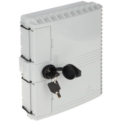 Wand-Glasfaserverteiler Außenbereich IP65 12x SC Simplex 12x LC Duplex weißes Gehäuse Muffe OPTON PPO-12
