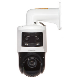 Telecamera IP speed dome TandemVu ColorVu 4 Mpx 4.8-120mm con modulo panoramico aggiuntivo Hikvision DS-2SE4C425MWG-E/26(F0)