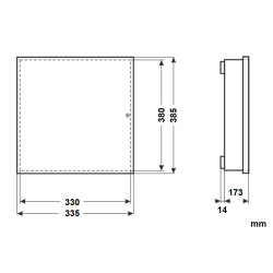 Impulsinis buferinis maitinimo šaltinis 12V 10A metaliniame korpuse su vieta 40Ah akumuliatoriui PULSAR HPSB-12V10A-D