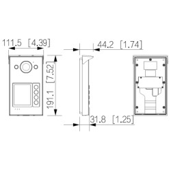 Overflatemontert hybrid 2-Wire IP-videodørtelefon med RFID-kortleser DAHUA VTO3312Q-P