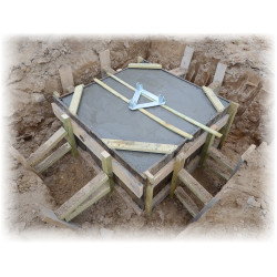 Base for MK-1.5 series freestanding lattice masts mast mount galvanized steel aluminum solid base DELTA MK-1.5/POD-V2