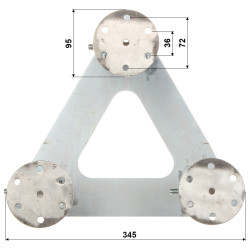 Basis für freistehende Gittermasten der Serie MK-1.5 Mastaufnahme Stahl verzinkt Aluminium solide Basis DELTA MK-1.5/POD-V2