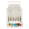 Conector Keystone RJ45 cat. 5e branco, conector rápido Krone, 100 unid.  FX-RJ45-52*P100