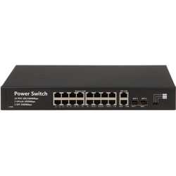 16-portový PoE prepínač s 2 RJ45 Uplink portmi a 2 SFP portmi GTX GTX-C1-18-16G2SFP/X
