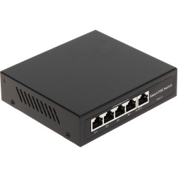 4 prievadų PoE jungiklis Gigabit Uplink 65W metalinis korpusas stalinis CCTV IP tinklo LAN GTX - Grid Telecommunication eXpert G