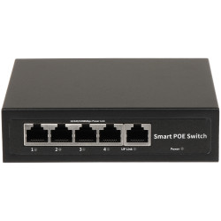 4 prievadų PoE jungiklis Gigabit Uplink 65W metalinis korpusas stalinis CCTV IP tinklo LAN GTX - Grid Telecommunication eXpert G