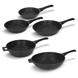 Sett med 5 aluminiumspanner Greblon induksjon gass non-stick granittbelegg Zwieger ZW-EK-0849