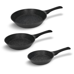 Sæt med 3 induktionspander Greblon non-stick trykstøbt aluminium Zwieger ZW-EK-0825
