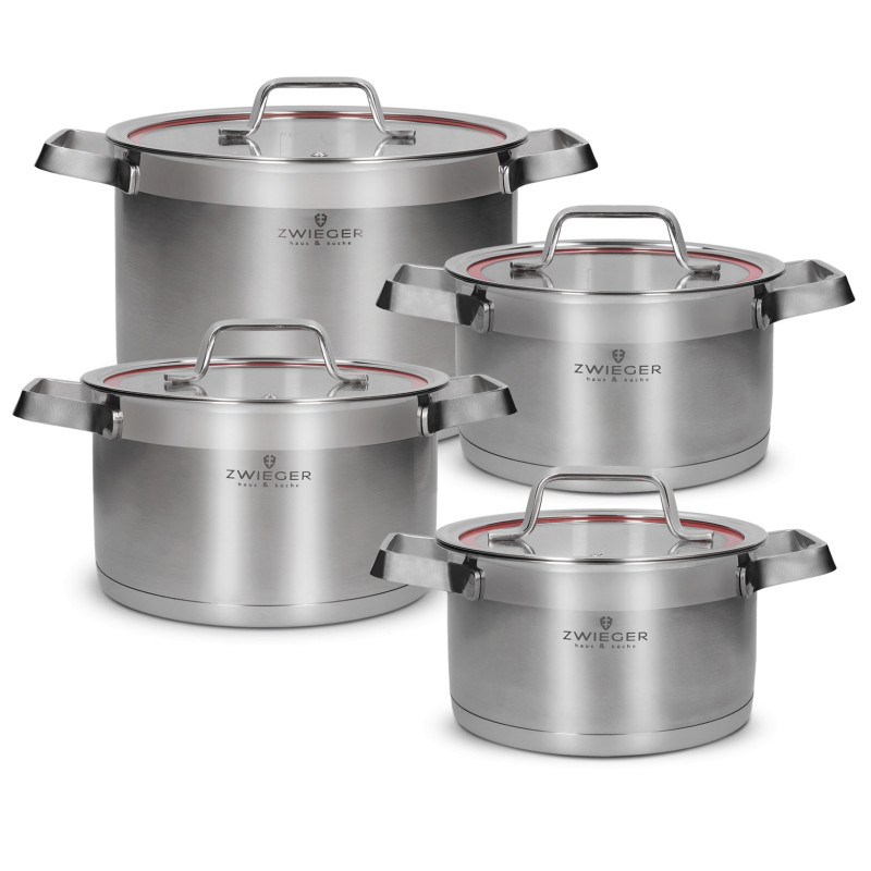 8-delige pannenset roestvrij staal inductie kookgerei set Zwieger ZW-GZK-6157