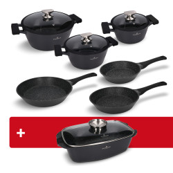 Granite Cookware Set Induction Gas Oven Greblon All-In-One Coating Zwieger ZW-EK-4595