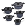 Sæt med 10 aluminiumsgryder med non-stick belægning til induktion Zwieger ZW-EK-0016