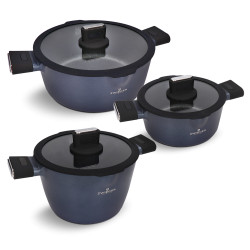 Set aluminium pannen 6 stuks Greblon coating inductie Zwieger ZW-EK-3505