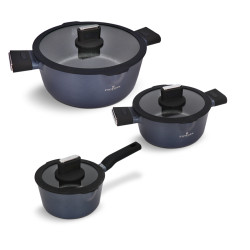 Sæt med 6 aluminiumsgryder med Greblon non-stick belægning til induktion Zwieger ZW-EK-3499