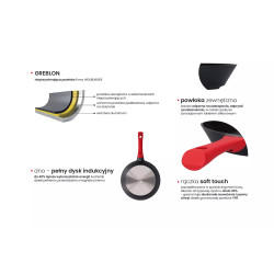 Ensemble de casseroles et poêles en aluminium Greblon induction 6 pièces Zwieger ZW-EK-3130