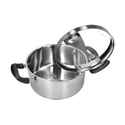 Edelstahl Topfset mit Abgießsystem 4 Teile Induktion Gas Zwieger ZW-EK-4540