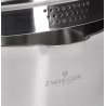 Set de casseroles en acier inoxydable avec système d'égouttage 4 pièces induction gaz Zwieger ZW-EK-4540