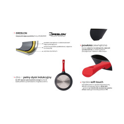 Ensemble de casseroles et poêles en aluminium revêtement Greblon induction 6 pièces Zwieger ZW-EK-3390