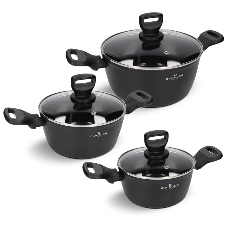 Set di pentole in alluminio con rivestimento in ceramica 6 pezzi Induzione Zwieger ZW-EK-5127