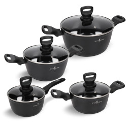 8 Piece Aluminum Pot Set with Ceramic Coating for Induction and Gas Zwieger ZW-EK-5134