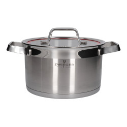 Stainless Steel Cookware Set Pressure Cooker and Non-Stick Pans Induction 16 pcs Kitchen Set Zwieger ZW-EK-5585