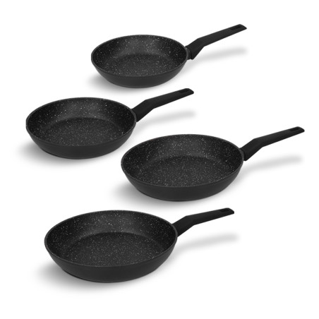 4-teiliges Pfannenset Induktion Antihaftbeschichtung Marmor PFLUON Universal für die Küche Zwieger ZW-EK-4311