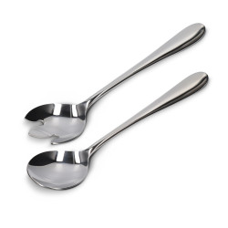 Juego de cubiertos para servir ensalada acero inoxidable 18/10 set cuchara y tenedor brillo Zwieger ZW-SZL-0633