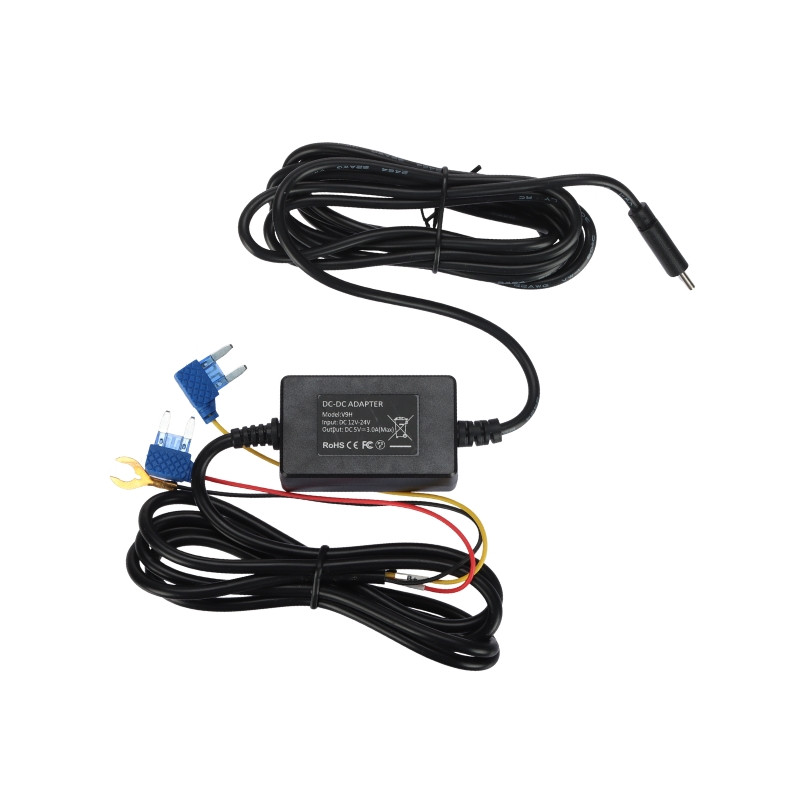Vaste USB-C voedingsset 24u parkeermodus ACC 12V 24V voor dashcam DAHUA V9H_TYPE-C