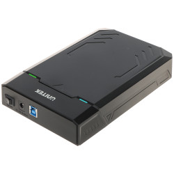 Caixa externa para disco rígido 3.5 polegadas SATA III USB 3.1 HDD SSD estação de ancoragem preta rápida UASP UNITEK Y-3035-EU