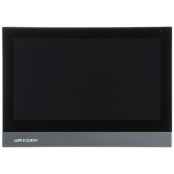 4 Mpx IP video intercom kit with 7 inch monitor, card reader and PoE power supply Hikvision DS-KIS613-S