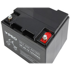 AGM Akku 12V 40Ah VPRO Wartungsfrei für USV Alarmanlagen Photovoltaik Energiespeicher V-PRO 12V/40AH-VPRO