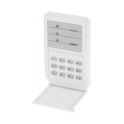 Teclado de zona LED para sistemas de alarme Integra CA-64 controlo de acessos relé retroiluminação branca SATEL INT-S-W