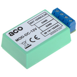 ตัวแปลงแรงดันไฟฟ้า DC/DC แบบลดแรงดัน 14-16V เป็น 12V 0.5A 6W สำหรับกลอนไฟฟ้าแบบรีเวิร์ส ACO MOD-DC-12V