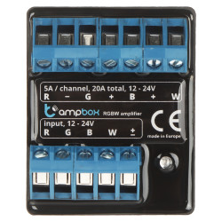 Підсилювач LED RGBW 12-24V DC 20A 480W PWM ретранслятор сигналу для стрічок LED CCT MONO з оптичною ізоляцією BleBox AMPBOX/BLEB