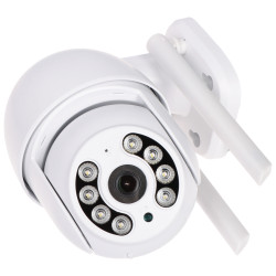 กล้องวงจรปิดไร้สายภายนอก Tuya Smart 4MPx หมุนได้พร้อมระบบตรวจจับความเคลื่อนไหวและไซเรน APTI APTI-W41S2-TUYA
