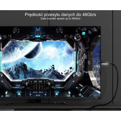 Оптичний кабель HDMI 2.1 8K 60Hz 4K 144Hz 48Gbps HDR10+ eARC Активний кабель AOC для проектора консолі ТБ монітора UNITEK C11085