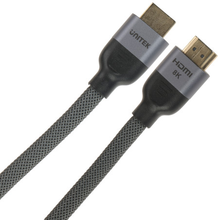Кабель HDMI 2.1 8K 60Hz 4K 120Hz 48Gbps HDR10+ ARC Нейлонове обплетення Позолочені штекери Відео Аудіо кабель 10м UNITEK C11093R