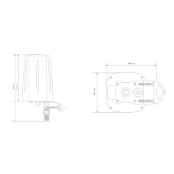 Antenna Combo LTE Wi-Fi GPS Bluetooth IP67 per router industriali M2M SMA RJ45 Teltonika PR1IC860