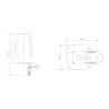 Antenna Combo LTE Wi-Fi GPS Bluetooth IP67 per router industriali M2M SMA RJ45 Teltonika PR1IC860