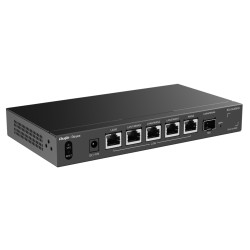 Router VPN 10Gbps SFP+ 2.5Gbps RJ45 Gestão na Nuvem Desktop Rack SFP Plus RUIJIE / REYEE RG-EG406XS