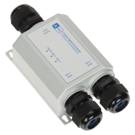 Gigabit PoE extender 1x2 IP67 väline LAN RJ45 90W hermeetiline võimendi DELTA NETWORK SPT-POE/2-POE-1G-IP67