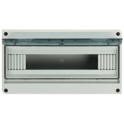 Coffret électrique étanche en saillie 18 modules IP65 boîtier ABS anti-UV rail DIN ELPROMET HT-18